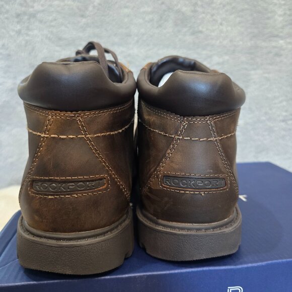 ROCKPORT Storm Surge Plain Toe Waterproof Leather Boots Men Size 11 W Wide Brown - Picture 4 of 9